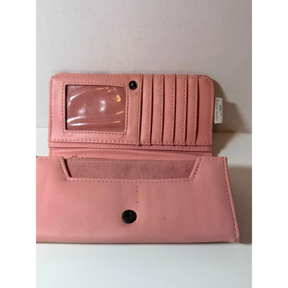Disaster Designs Moomin Wallet Sz OS Pink Floral Hug Long Bifold Whimsical